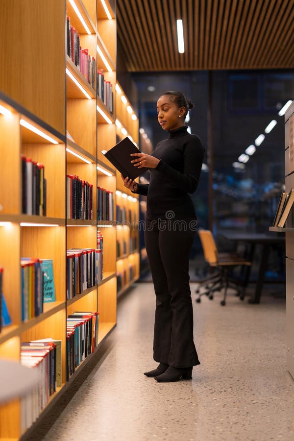 Library detail with a layered collected interior
